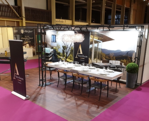 exhibition of the Aurehum brand at the tasting toquicimes fair in October 2019