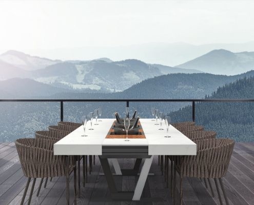 Outdoor-Tisch-Design nach Maß